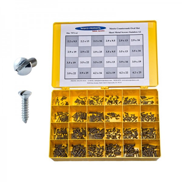 7973A2ASST COUNTERSUNK OVAL SLOT SCREW ASSORTMENT