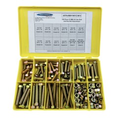 AST#JISB1180YZ-M10 190 Piece 10 MM JIS Hex Bolt and Hex Nut Assortment AST#JISB1180YZ-M10 190 Piece 10 MM JIS Hex Bolt and Hex Nut Assortment