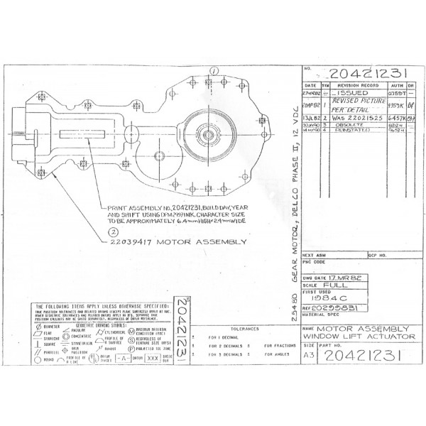 Pancake 12 Volt D.C. Motor