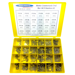 964 METRIC COUNTERSUNK OVAL SLOT M/S ASSORTMENT A2 964 METRIC COUNTERSUNK OVAL SLOT M/S ASSORTMENT A2
