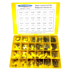 965 METRIC COUNTERSUNK FLAT PHILLIPS M/S ASSORTMENT A2 965 METRIC COUNTERSUNK FLAT PHILLIPS M/S ASSORTMENT A2