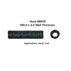 BLACK BRAIDED HOSE BB-019 M09X3 BLACK BRAIDED HOSE BB-019 M09X3