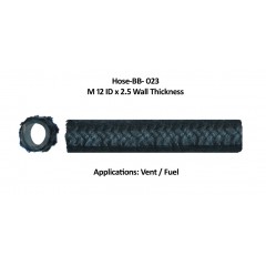 BLACK BRAIDED HOSE BB-023 M12X2.5 BLACK BRAIDED HOSE BB-023 M12X2.5