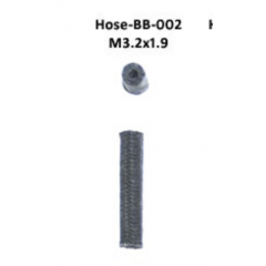 BLACK BRAIDED HOSE BB-002 M3.2X1.9 BLACK BRAIDED HOSE BB-002 M3.2X1.9