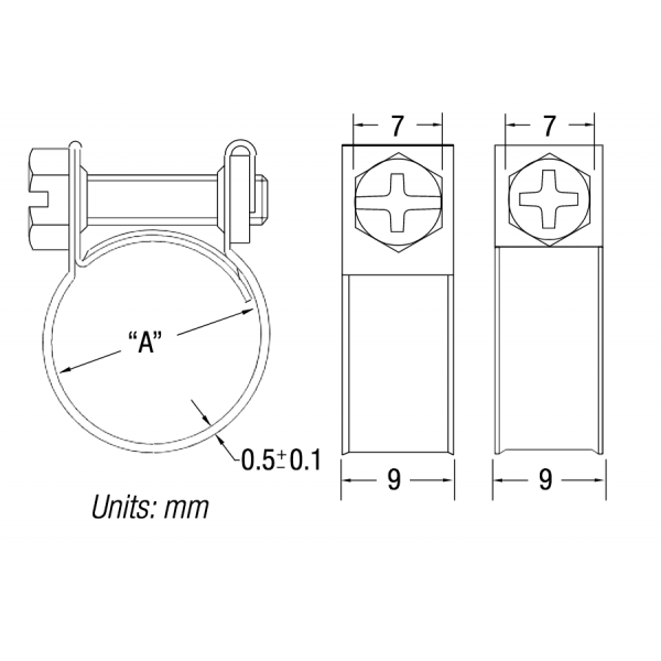 ABA Mini Clamp 9MM (M14)