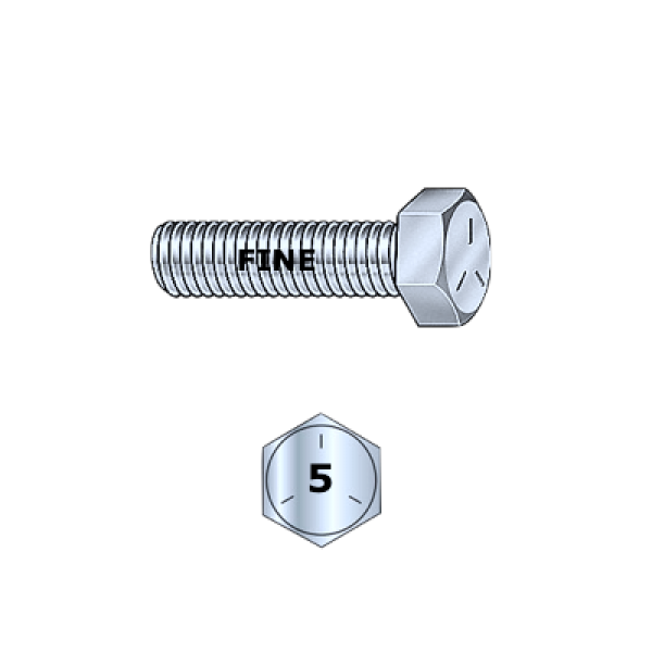 3/8-24 X 3/4 HEX BOLT GR 5 Z