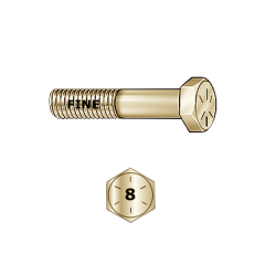 3/8-24 X 1 1/2 HEX BOLT GR 8 YZ 3/8-24 X 1 1/2 HEX BOLT GR 8 YZ