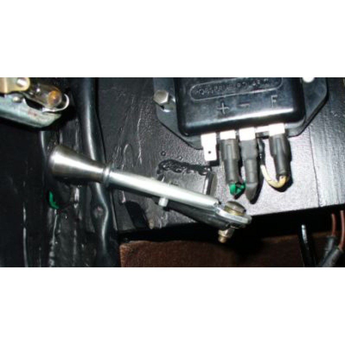 HOOD OPENER LEVER WITH CHROME KNOB