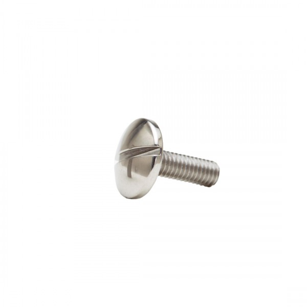 POLISHED SLOT STAINLESS STEEL SCREW M04X12