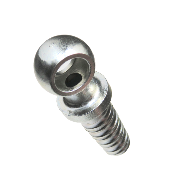 #136 ROUND BASE FUEL HOSE FITTING M12