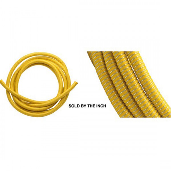 YELLOW FUEL HOSE WITH WIRE WRAP M 10 I.D  X 19 O.D