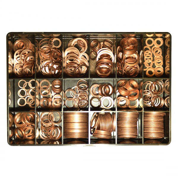 7603CUGSKTKIT18 METRIC SOLID COPPER WASHER ASSORTMENT